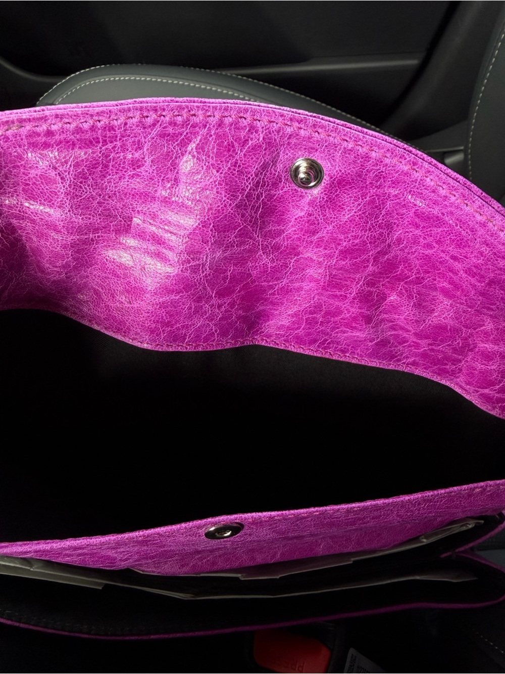 Vintage Balenciaga Giant 21 Envelope Clutch Cyclamen|Magenta Lambskin Authentic - Picture 10 of 14
